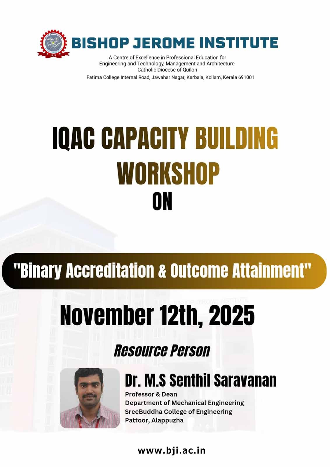IQAC Capacity Building Workshop on Binary Accreditation & outcome Attainment
